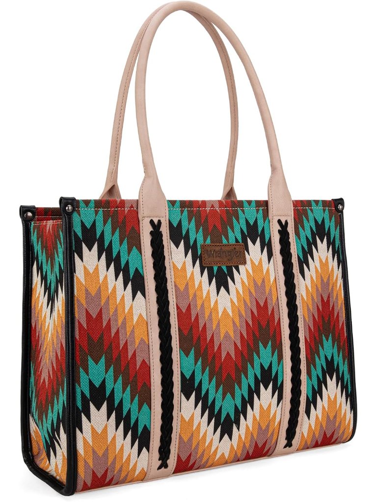 Wrangler Tote Bag For Women Western Structured Shoulder Bag With Laptop Compartm